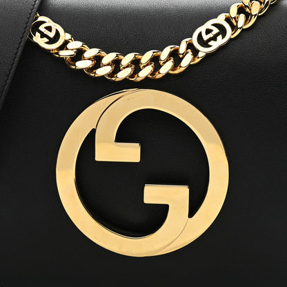 Gucci Roxy Calfskin Blondie Chain Shoulder Flap Bag Black 8 of 10
