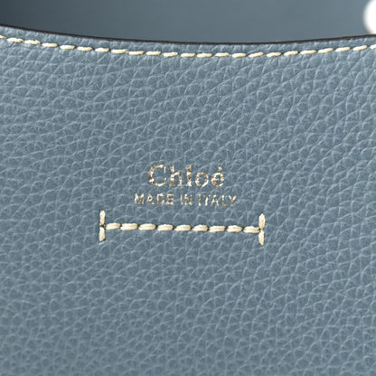 Chloe Grained Calfskin Small Darryl Saddle Crossbody Bag Mirage Blue 6 of 9