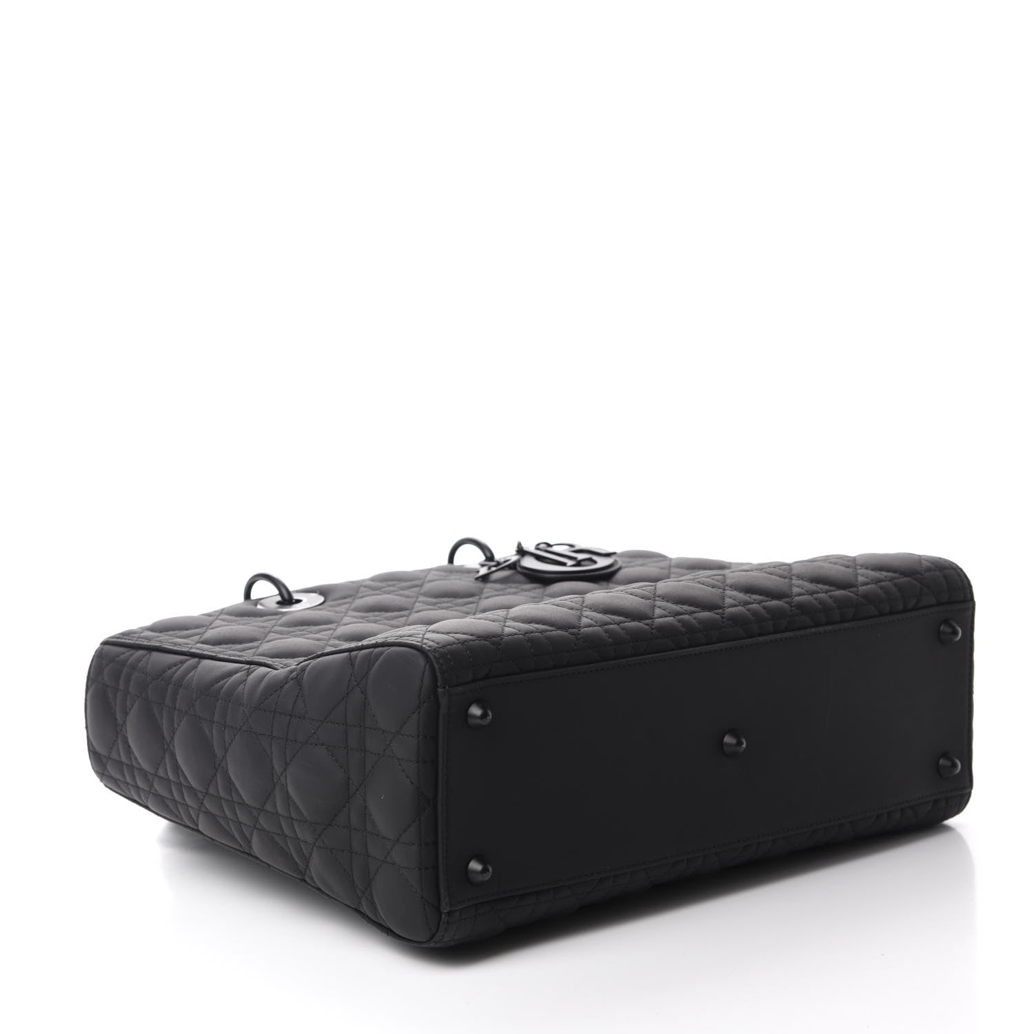 Christian Dior Ultra Matte Calfskin Cannage Large Lady Dior Black 4 of 10