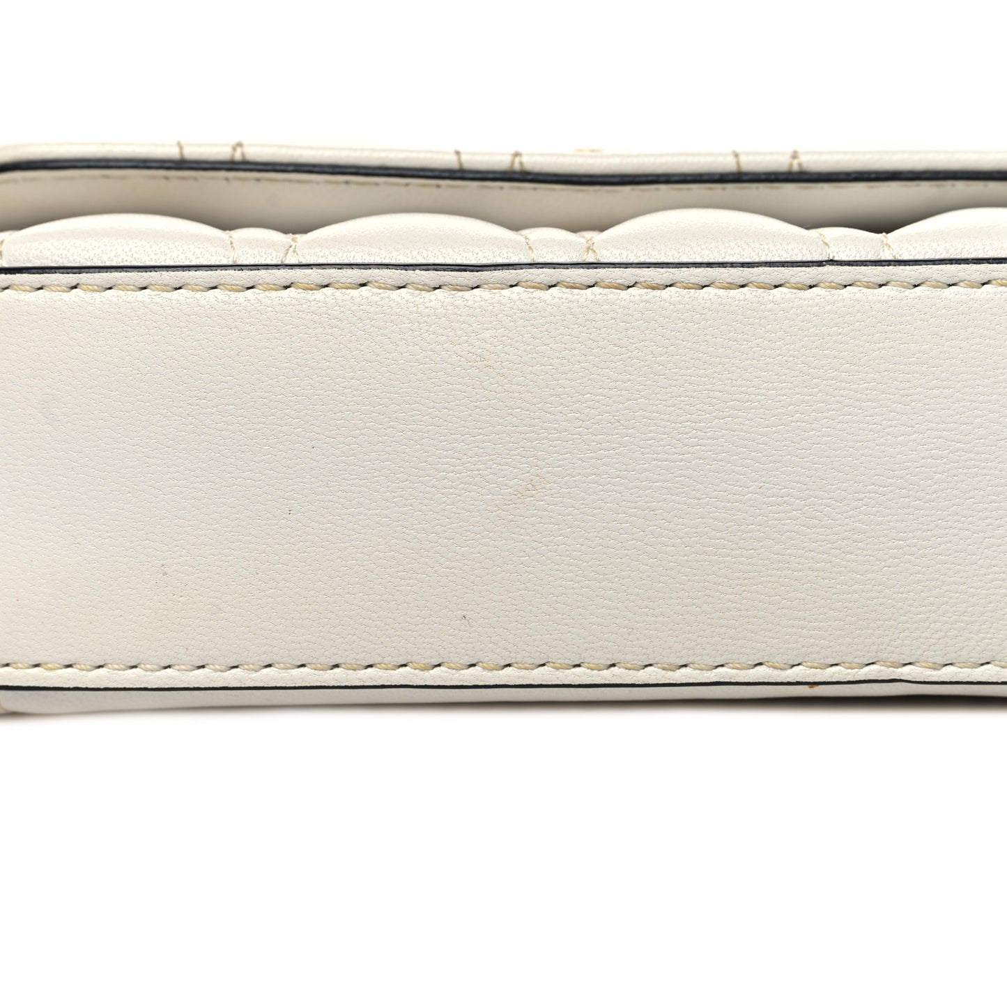 Nappa Quilted Virtus Evening Bag White