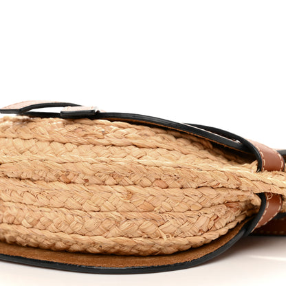 Loewe Calfskin Raffia Mini Gate Crossbody Bag Natural Tan 10 of 13