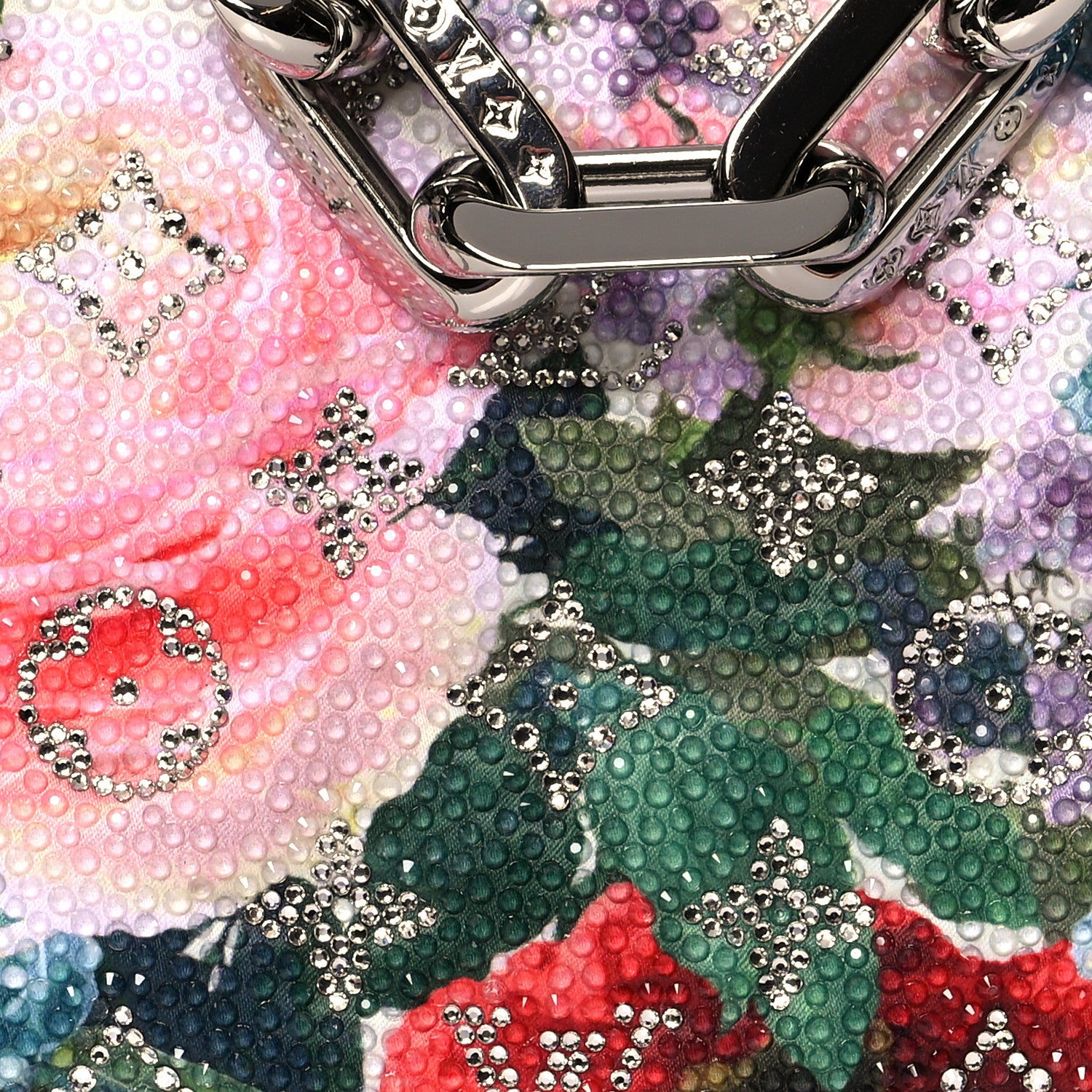Louis Vuitton Satin Crystal Embellished Monogram Coussin BB Multicolor 9 of 11