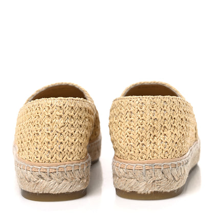 Chanel Braided Fabric Lambskin CC Espadrilles 42 Beige Black 6 of 11