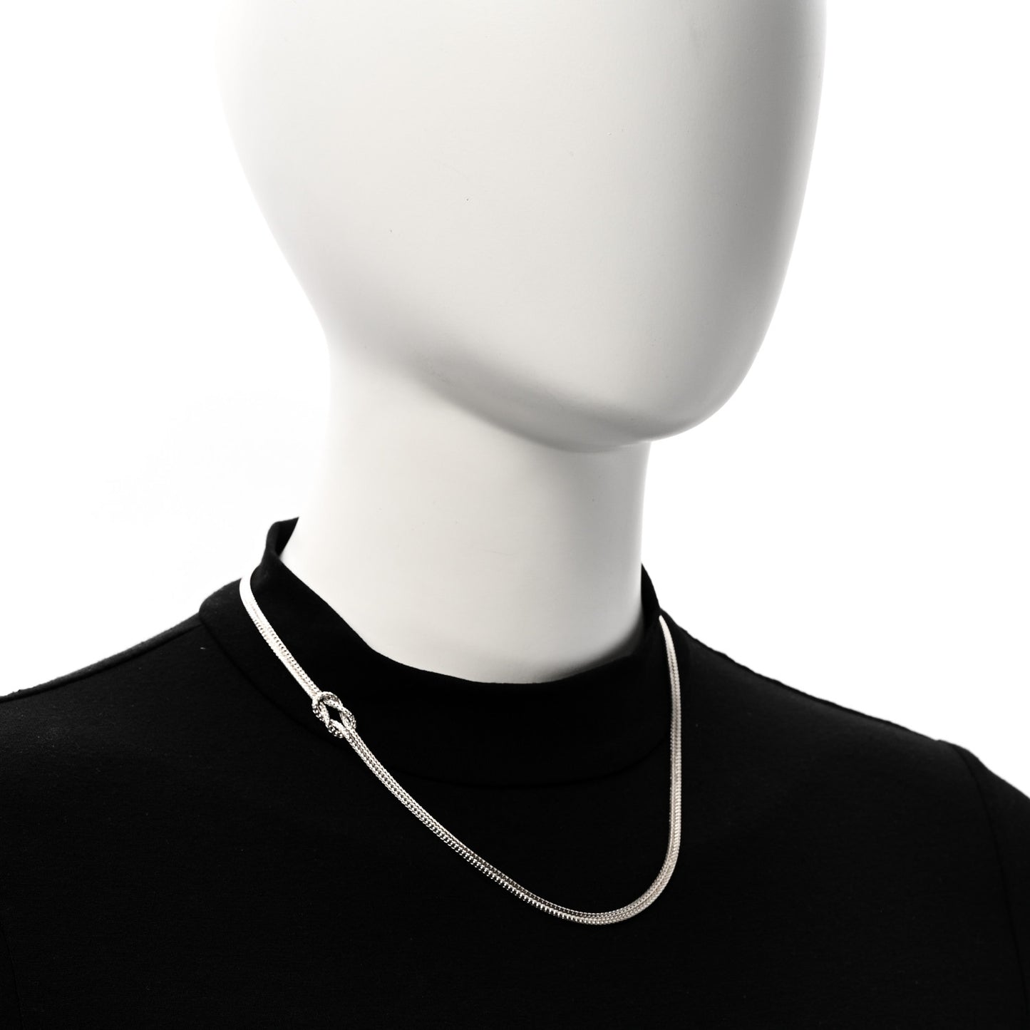 Sterling Silver 3.6mm Love Knot Necklace