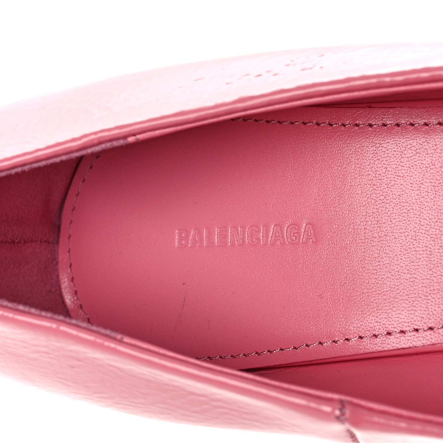 Balenciaga Shiny Calfskin BB Square Knife 80mm Pumps 37 Sweet Pink 8 of 9