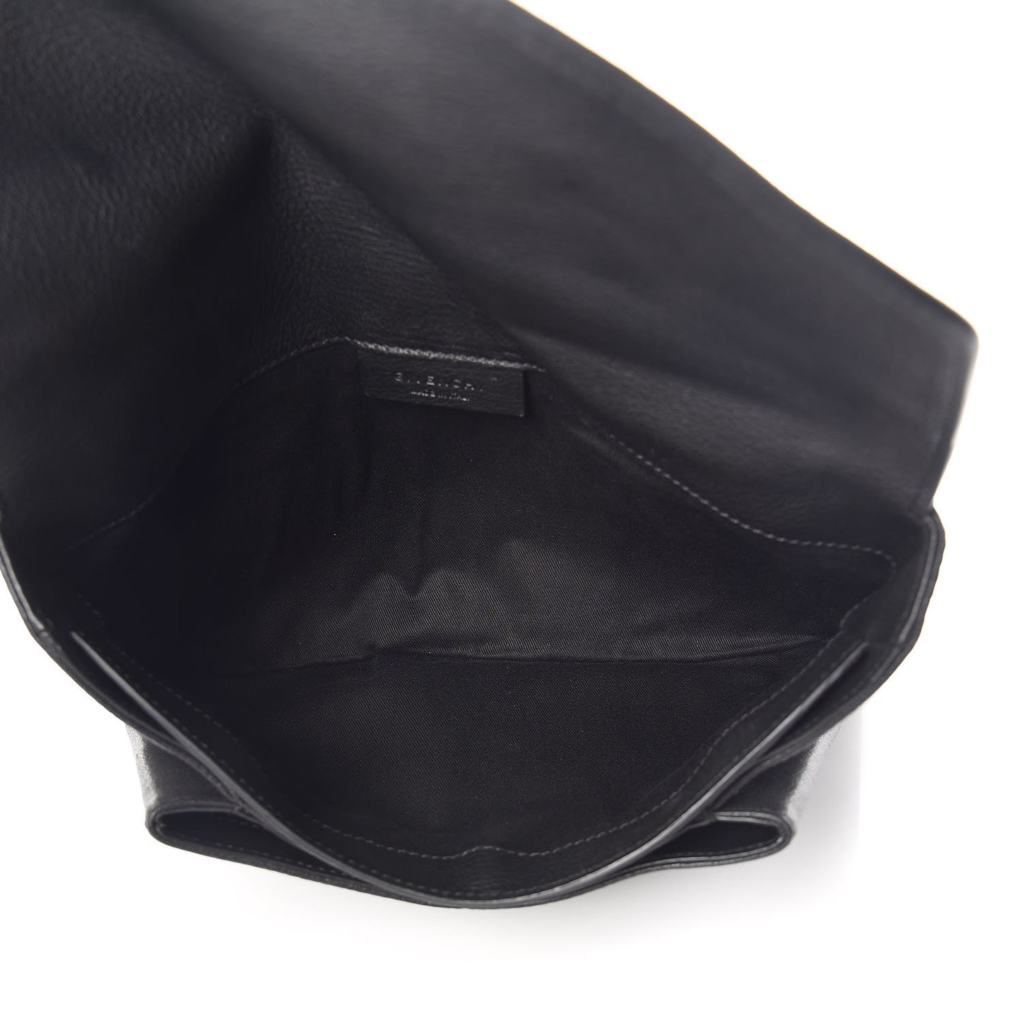 Sugar Goatskin Medium Antigona Envelope Clutch Black