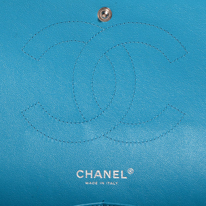 Chanel Patent Jumbo Double Flap Turquoise Blue 7 of 10