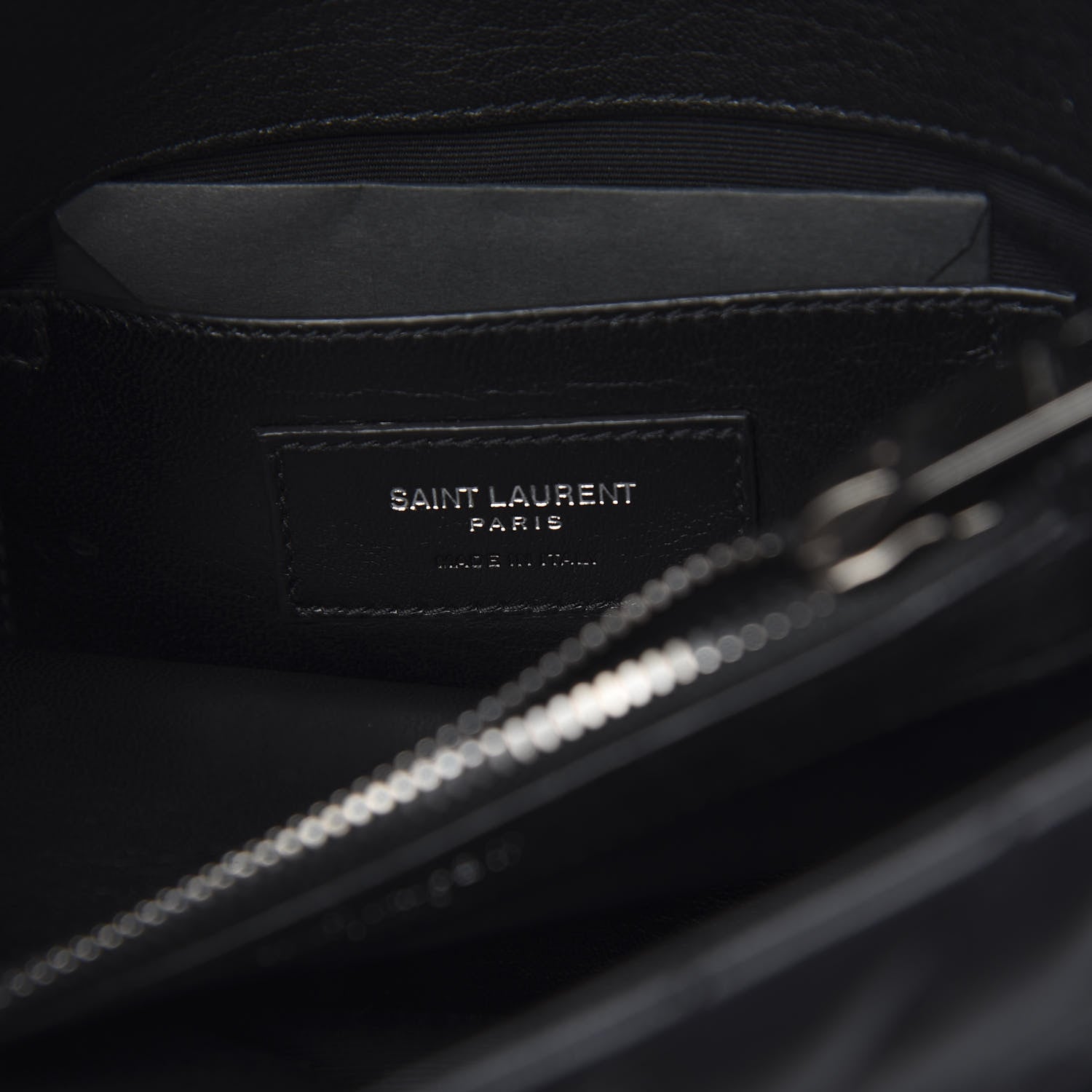 Saint Laurent Sheepskin Matelasse Chevron Patchwork Monogram Medium College Bag Black 5 of 8