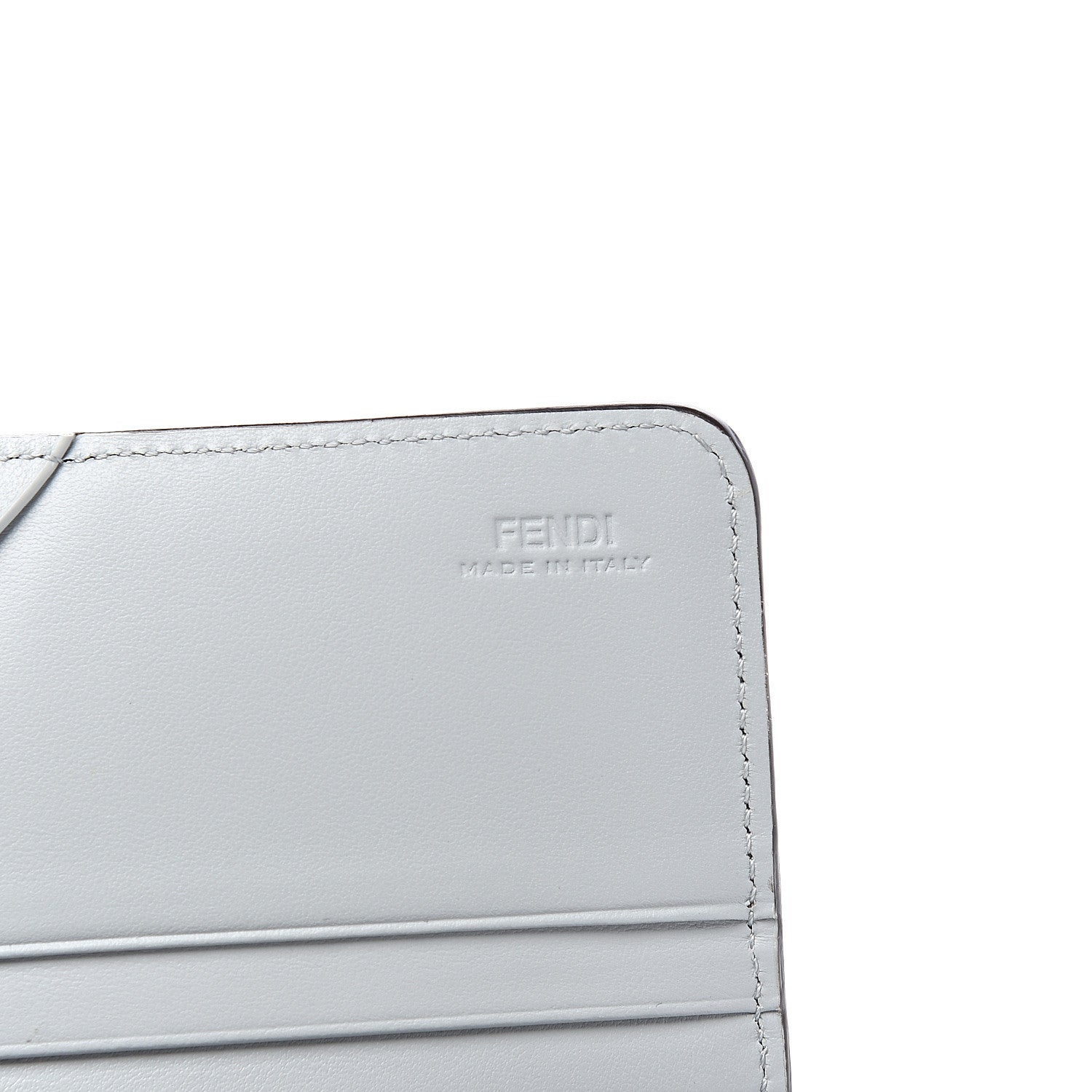Fendi Vitello Liberty Fun Fair Studded Continental Wallet On Chain Grigio Perla Multicolor 5 of 6