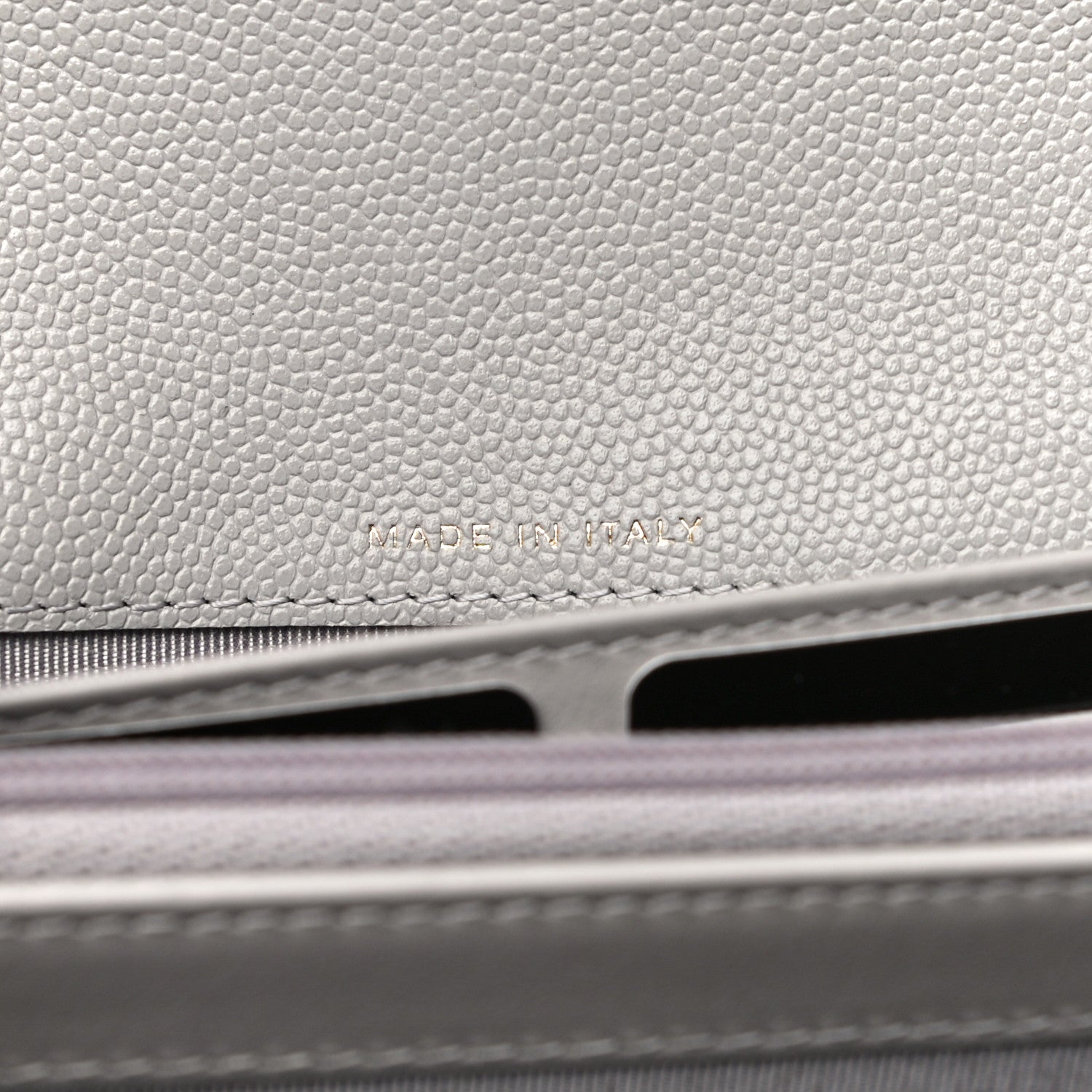 Chanel Caviar Quilted Large Flap Wallet Grey 7 of 12