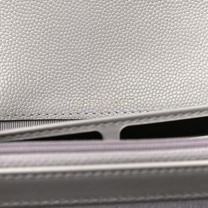 Chanel Caviar Quilted Large Flap Wallet Grey 7 of 12