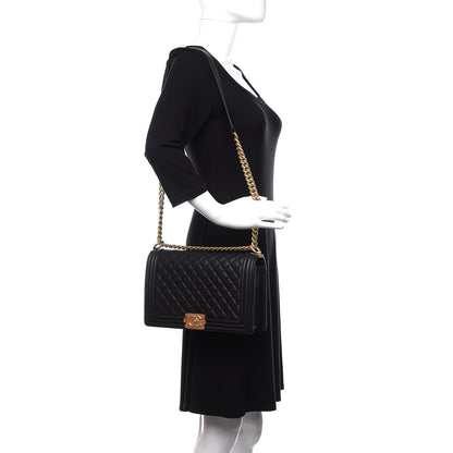 Chanel Calfskin Quilted New Medium Boy Flap Black 2 of 14