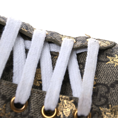 Gucci GG Supreme Monogram Bees Ayers Web Womens Ace Sneakers 39 Beige Oro Green Red 14 of 15
