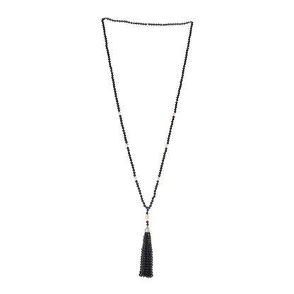 Tiffany Sterling Silver Black Onyx Freshwater Pearl Ziegfeld Tassel Necklace 3 of 4