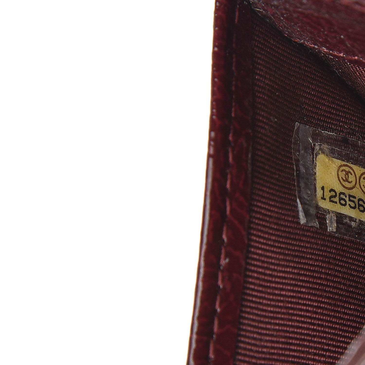 Chanel Distressed Patent Quilted Card Holder Bordeaux 8 of 9