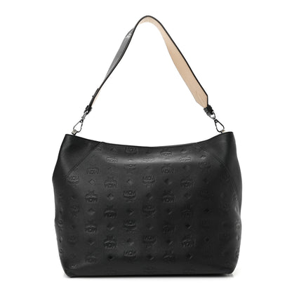MCM Calfskin Ottomar Monogram Medium Klara Hobo Black 1 of 10