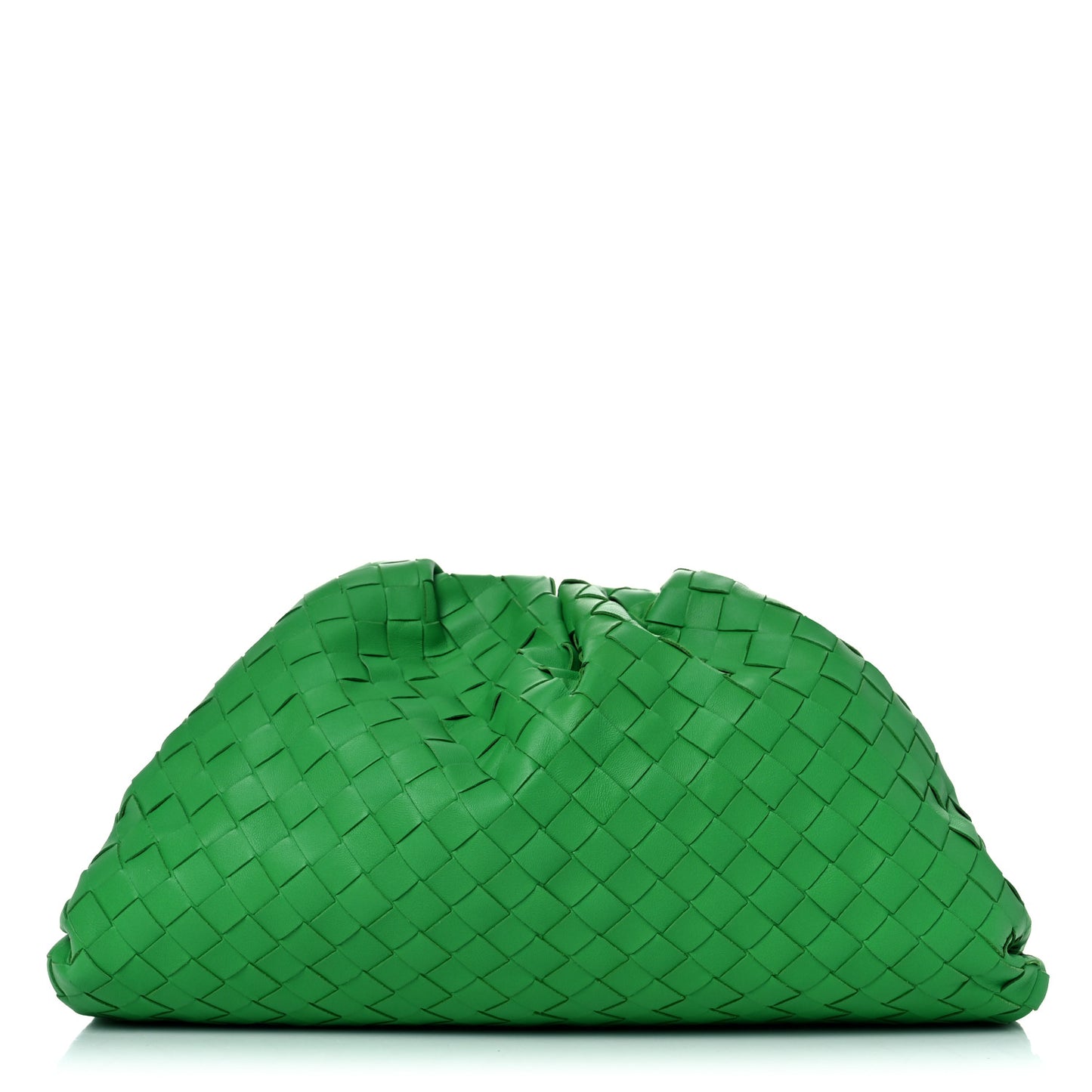 Nappa Maxi Intrecciato The Pouch Oversized Clutch Racing Green