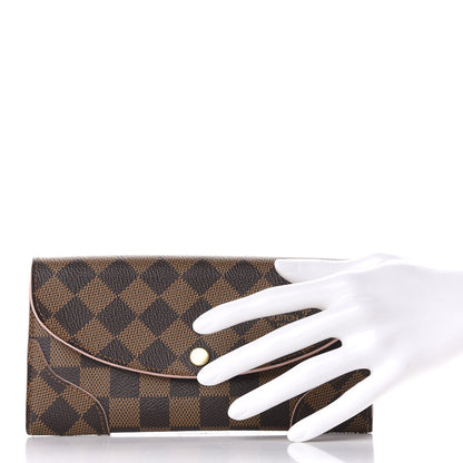 Louis Vuitton Damier Ebene Caissa Wallet Rose Ballerine 2 of 8