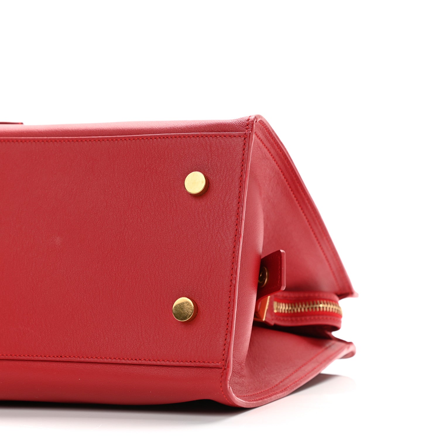 Saint Laurent Calfskin Small Monogram Cabas Lipstick Red 10 of 10