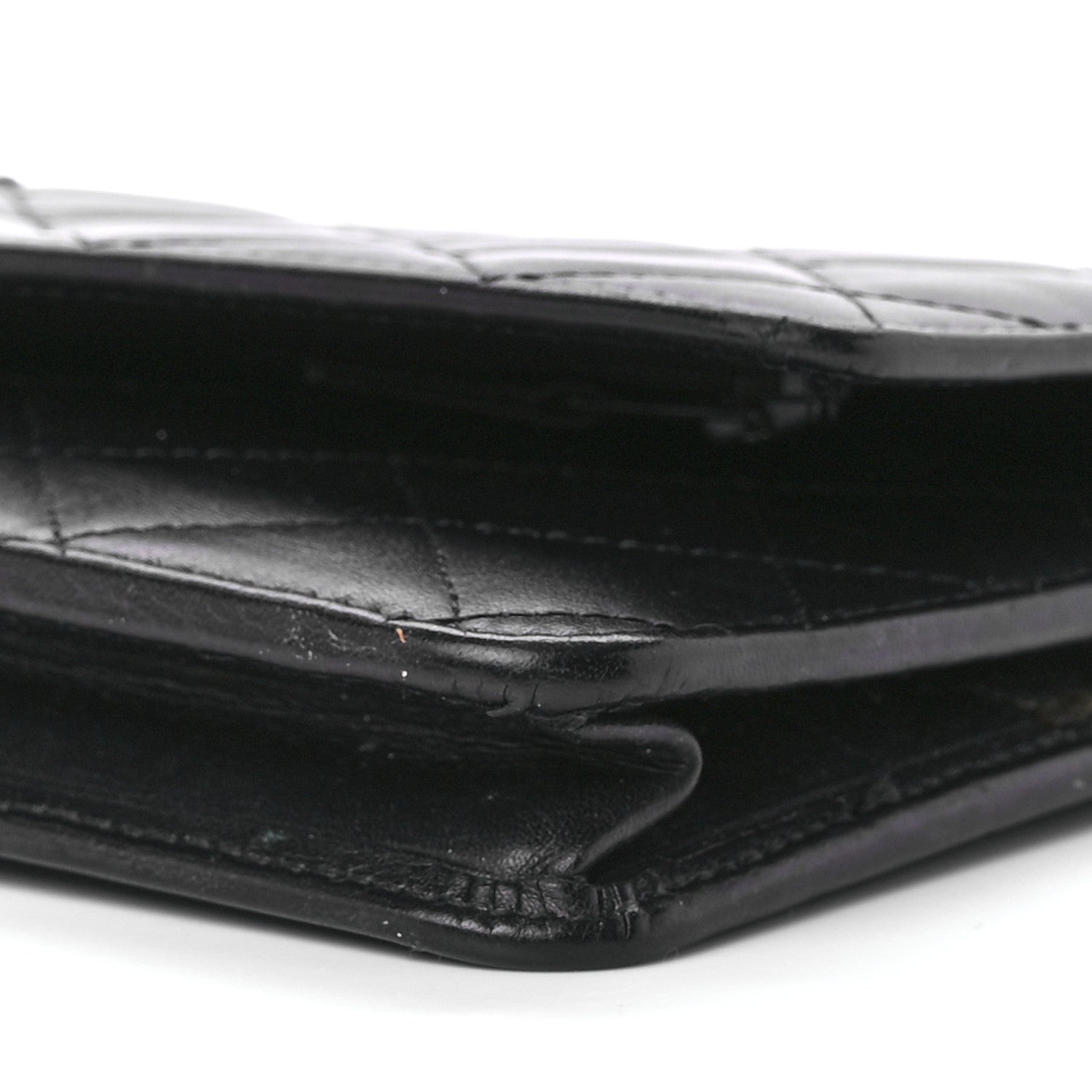 Chanel Calfskin Quilted Cambon Wallet On Chain WOC Black 9 of 11