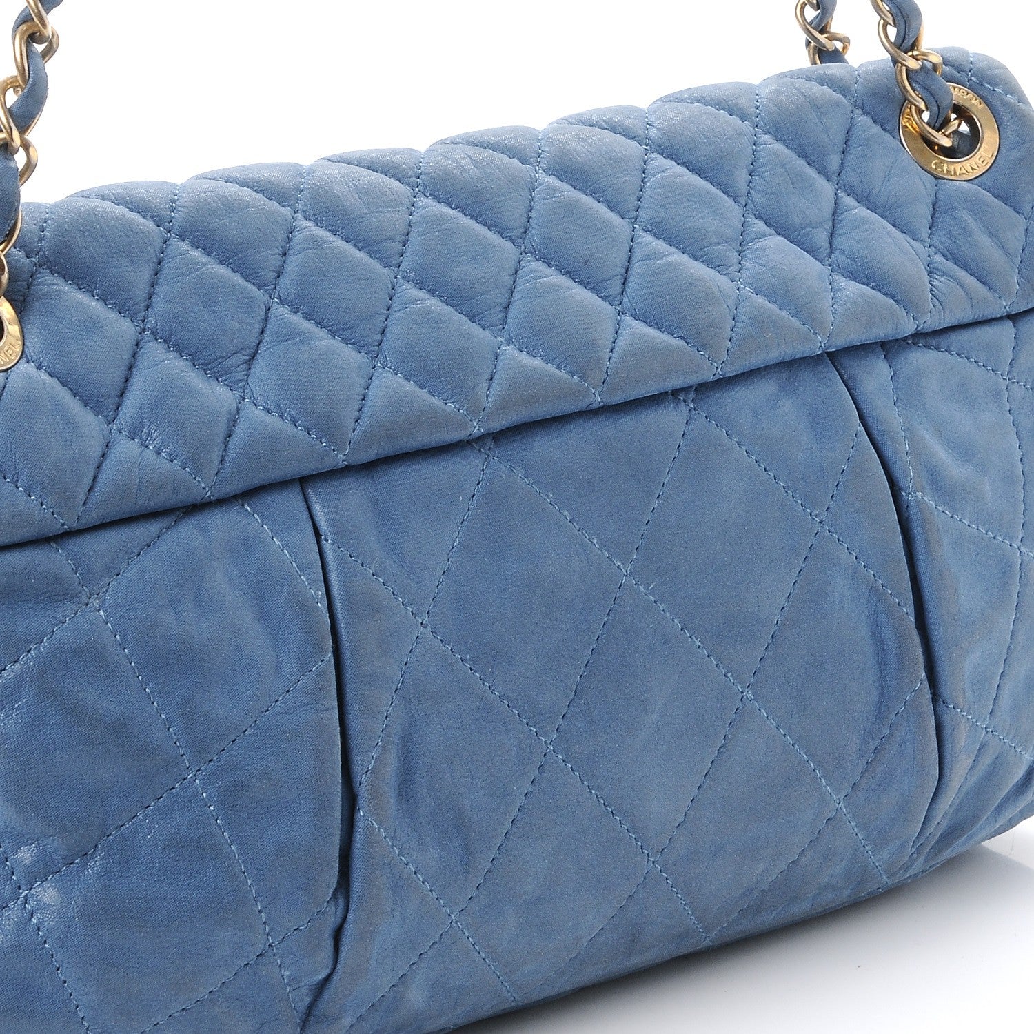 Chanel Iridescent Calfskin Large Chic Quilt Flap Blue 8 of 8