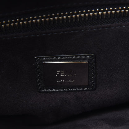 Fendi Calfskin Elaphe Lace Up Large Peekaboo Iconic Satchel Black 8 of 8