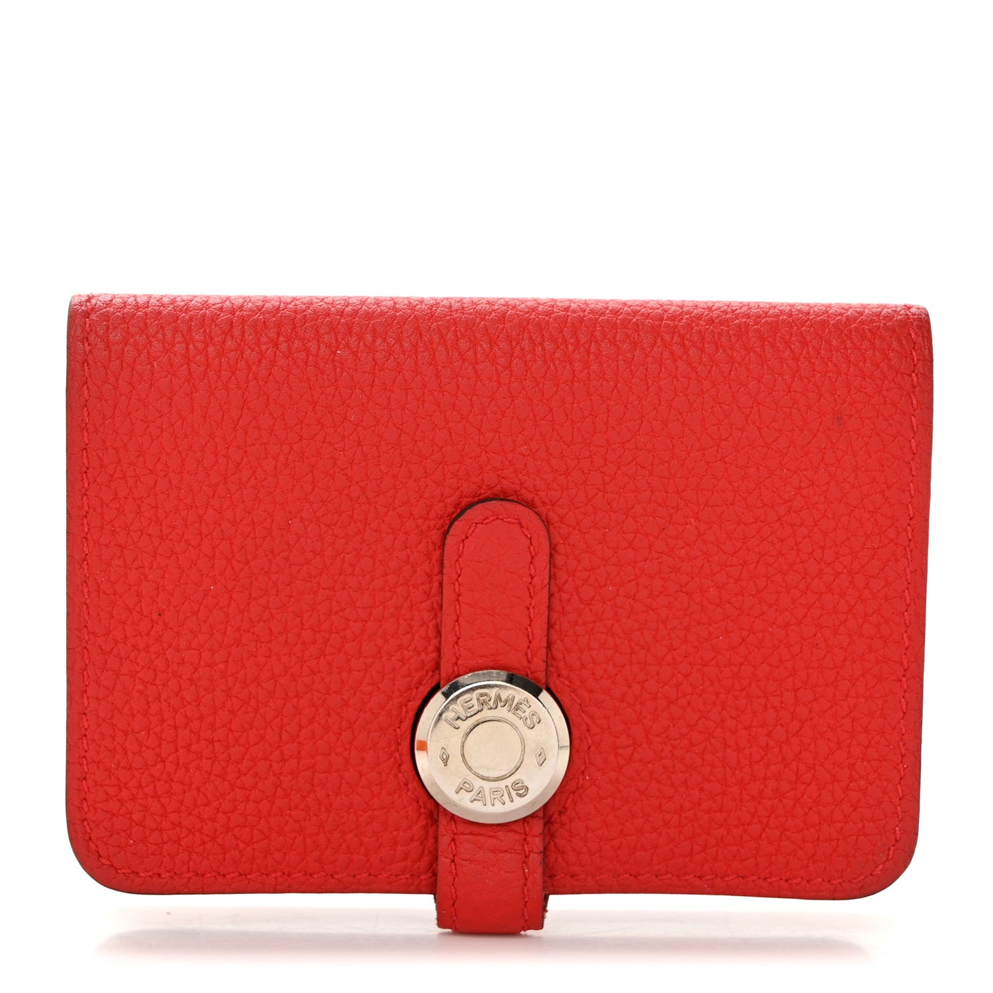 Togo Dogon Card Case Rouge Pivoine