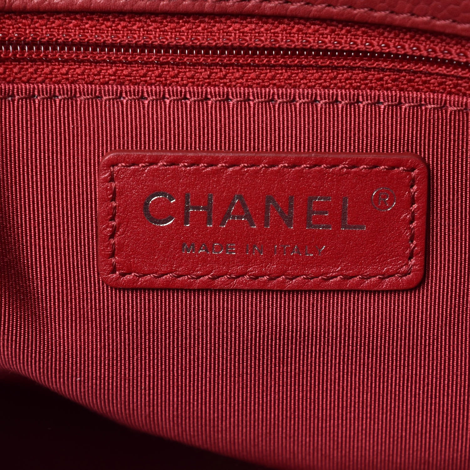 Chanel Caviar Quilted Large Casual Pocket Tote Red 7 of 14