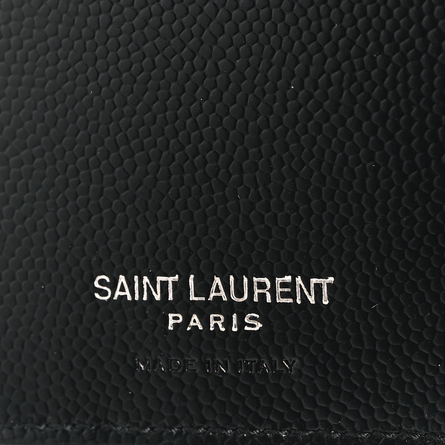 Grain De Poudre Matelasse Chevron Monogram Zipped Two-Part Wallet Black