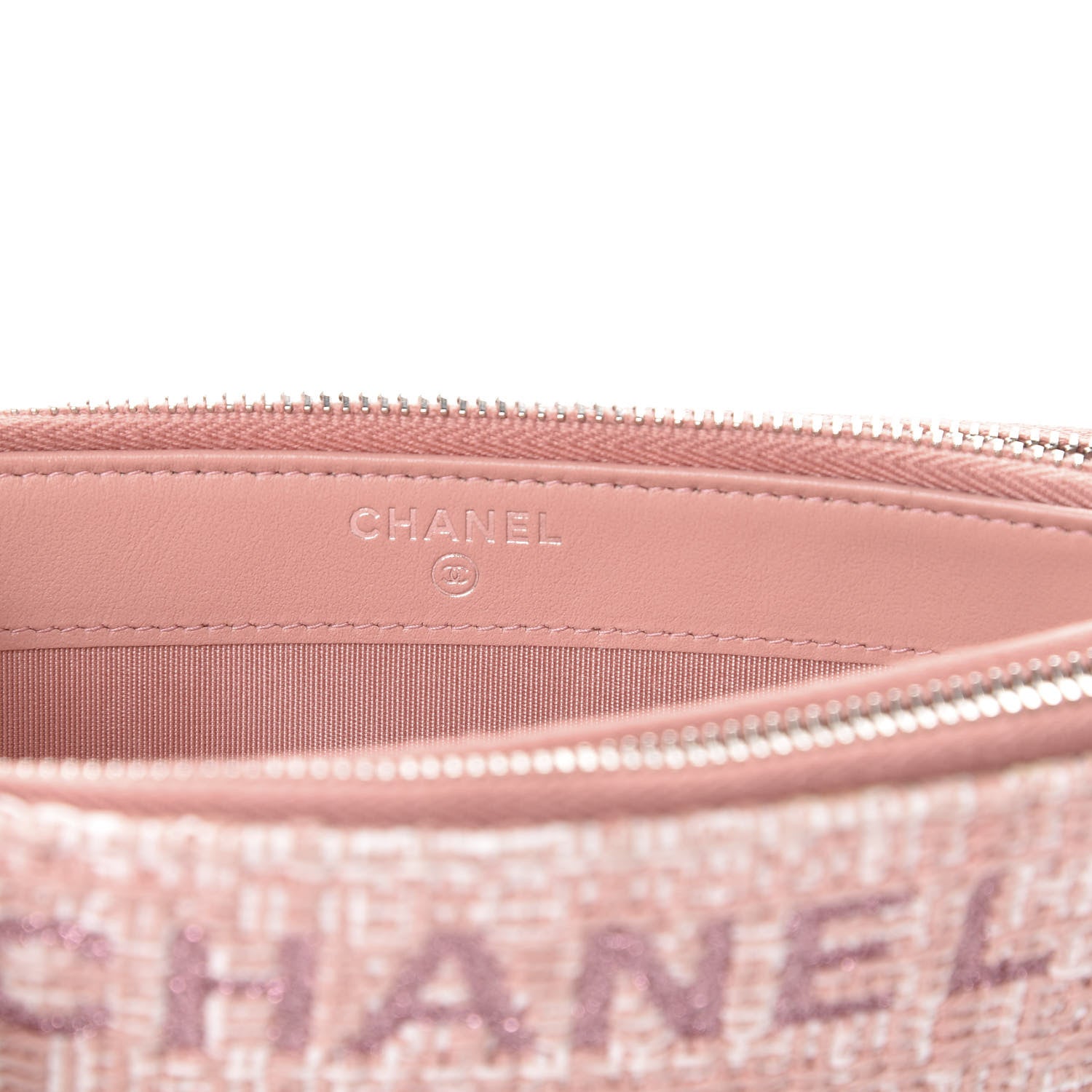 Chanel Canvas Small Deauville Clutch With Chain Pink 7 of 13