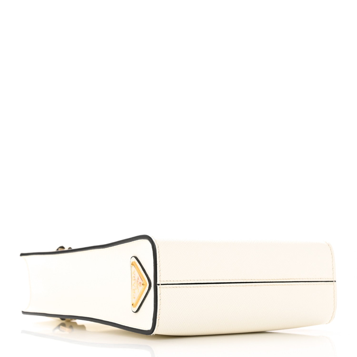 Prada Soft Calfskin Small Shoulder Bag Bianco 4 of 12