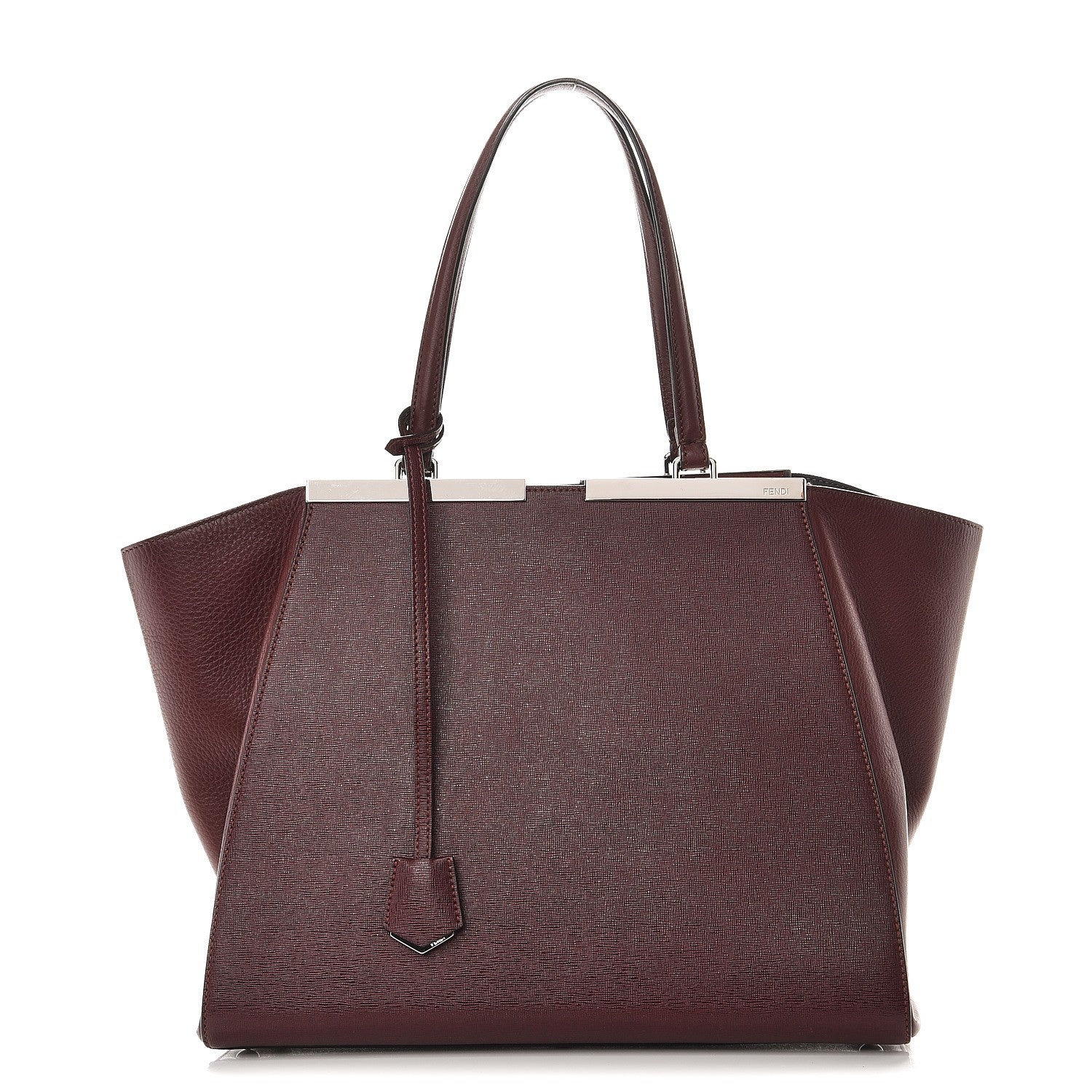 Fendi Vitello Elite Flamingo Large 3Jours Tote Bordeaux 1 of 7