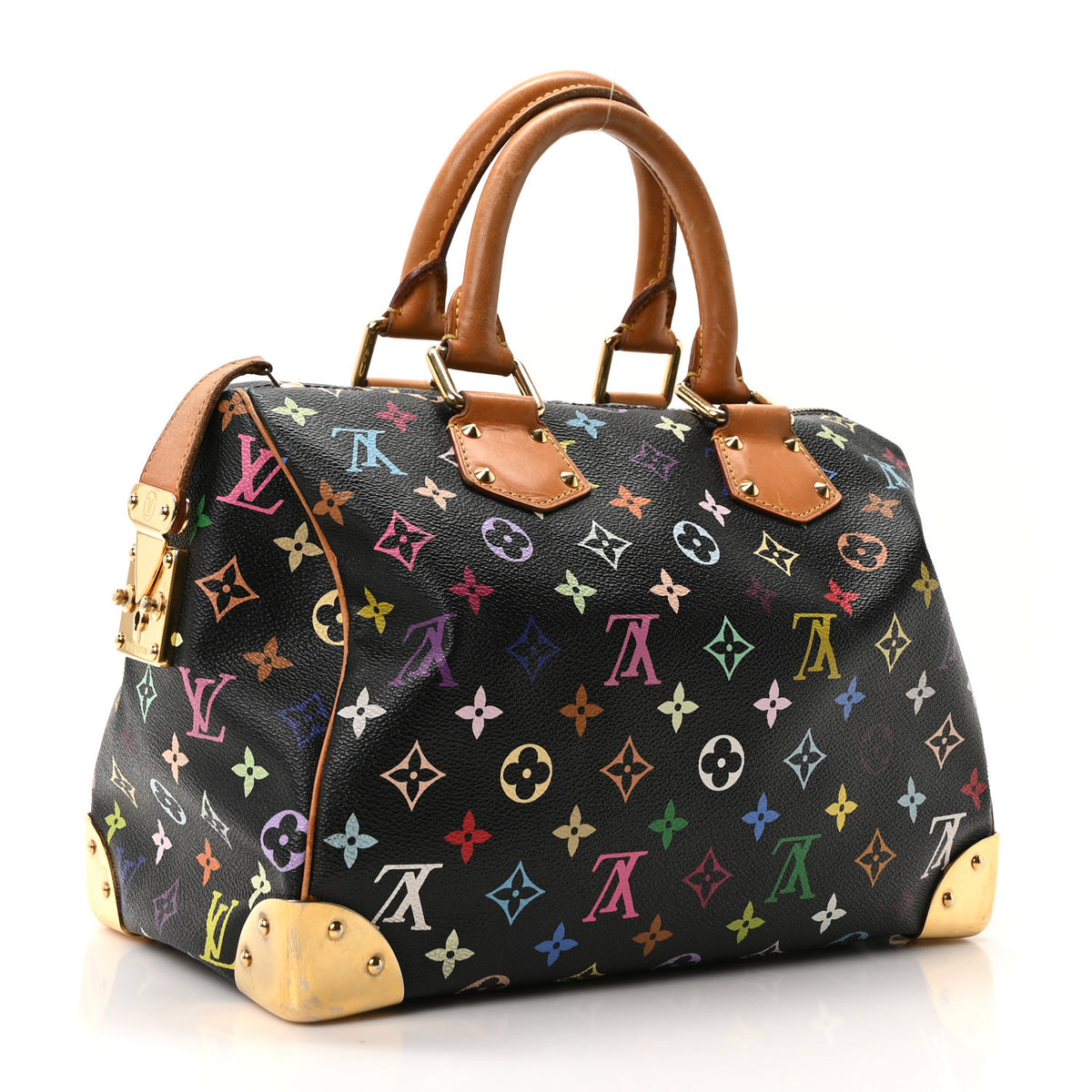 Louis Vuitton Monogram Multicolor Speedy 30 Black 3 of 9