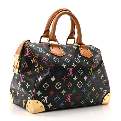 Louis Vuitton Monogram Multicolor Speedy 30 Black 3 of 9