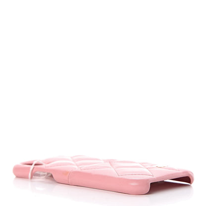 Chanel Lambskin Quilted iPhone X Coco Tech Case Pink 5 of 9