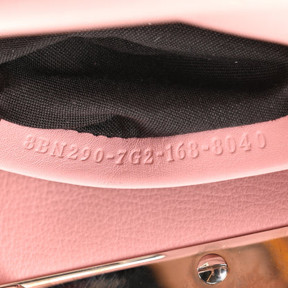 Fendi Vitello Seta Lace Up Medium Peekaboo Iconic Satchel Bubblegum 7 of 10