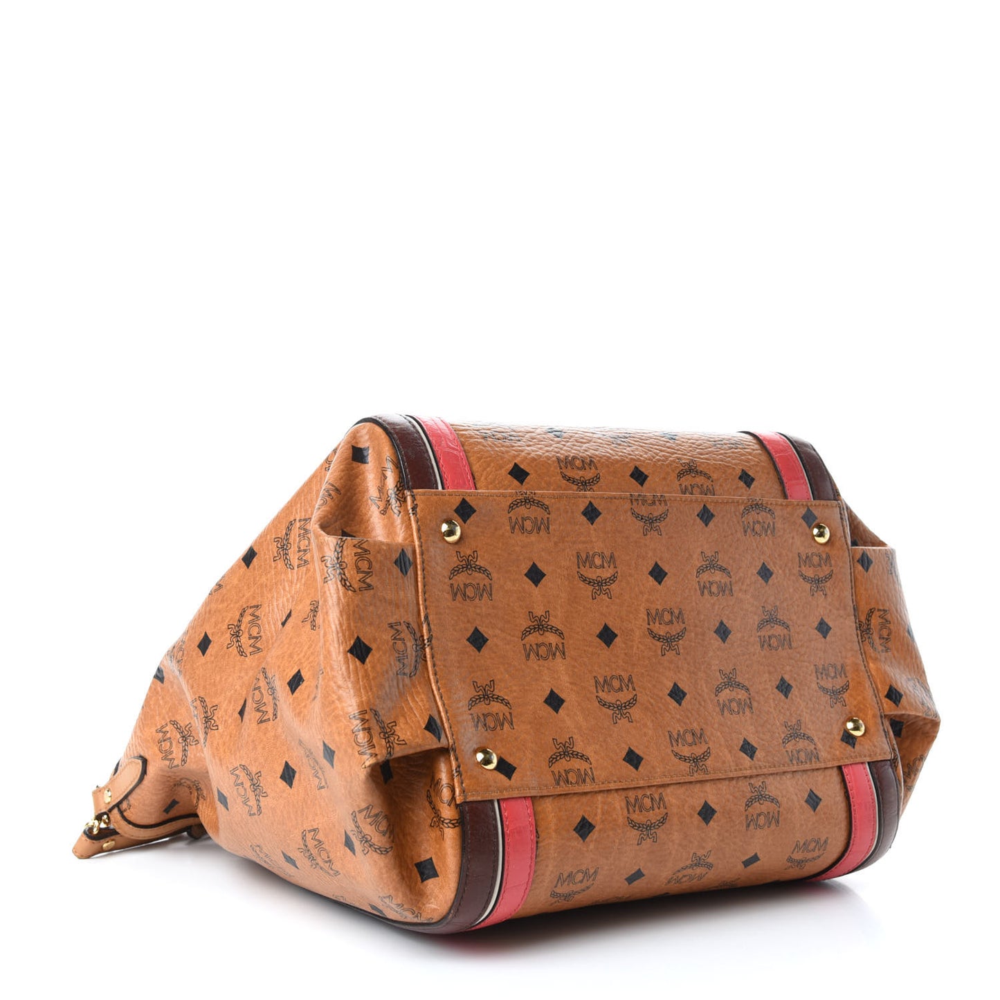 Visetos Striped Tote Cognac