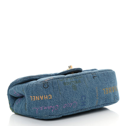 Chanel Denim Quilted Mini Denim Mood Rectangular Flap Blue Multicolor 5 of 10