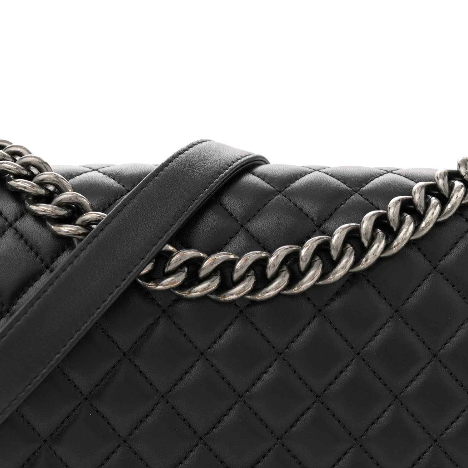 Chanel Lambskin Quilted Medium Boy Flap Black 8 of 11