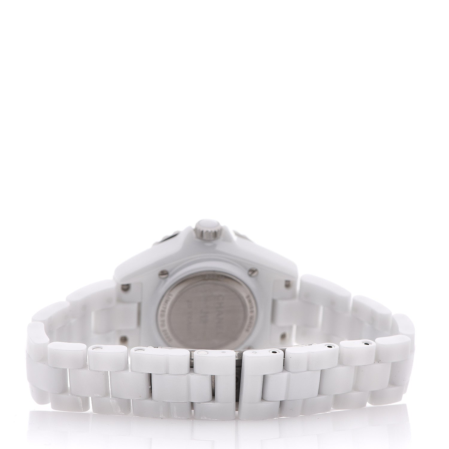 Chanel Stainless Steel Ceramic Diamond 33mm J12 Limited Edition Quartz Watch White 3 of 5