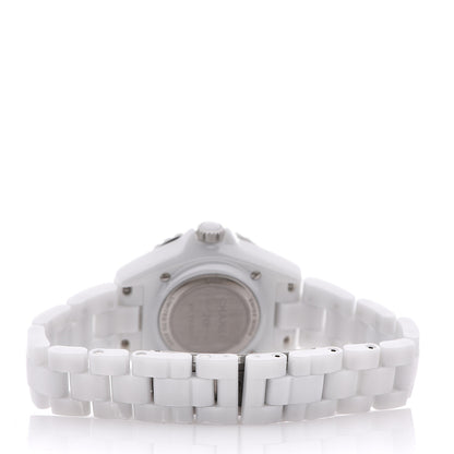 Chanel Stainless Steel Ceramic Diamond 33mm J12 Limited Edition Quartz Watch White 3 of 5