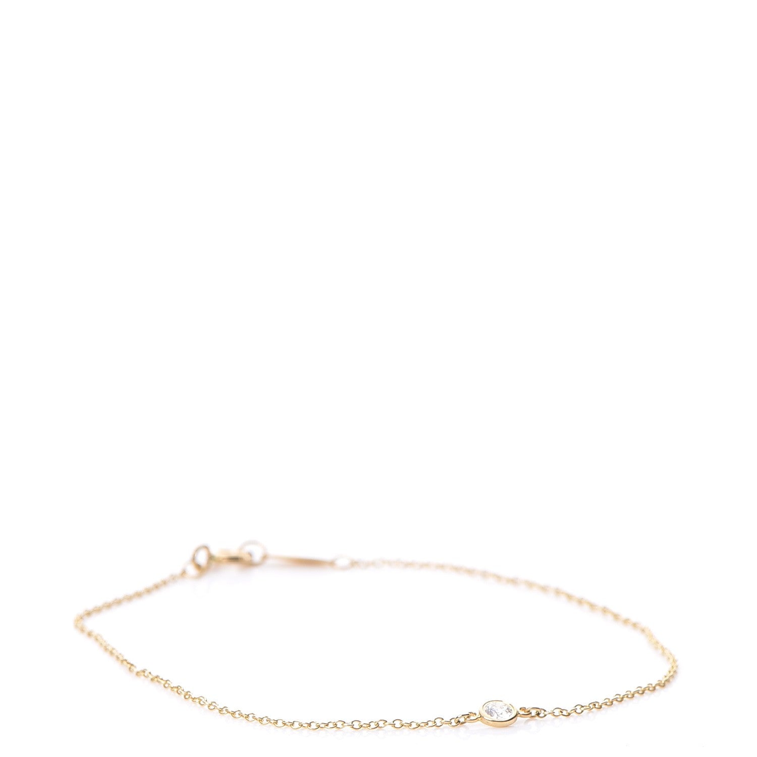 Tiffany 18K Yellow Gold Diamond .08ct Elsa Peretti Diamonds by the Yard Bracelet 1 of 8
