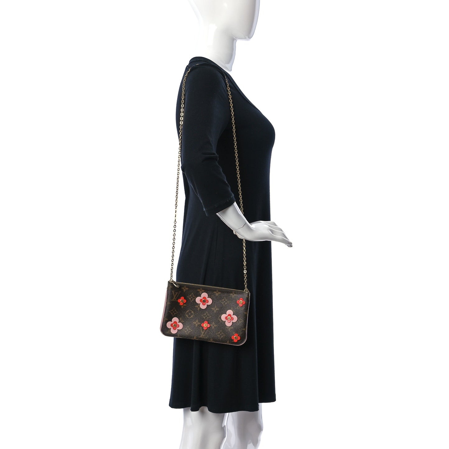 Monogram Blooming Flowers Double Zip Pochette