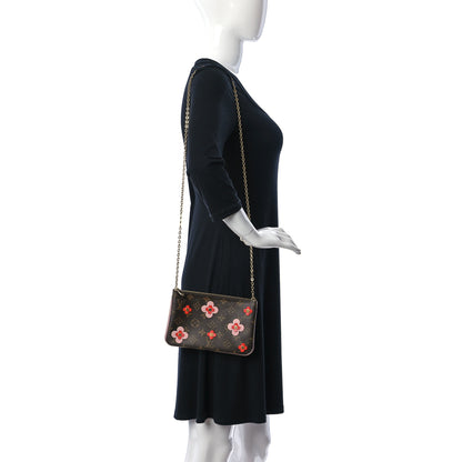 Louis Vuitton Monogram Blooming Flowers Double Zip Pochette 2 of 11