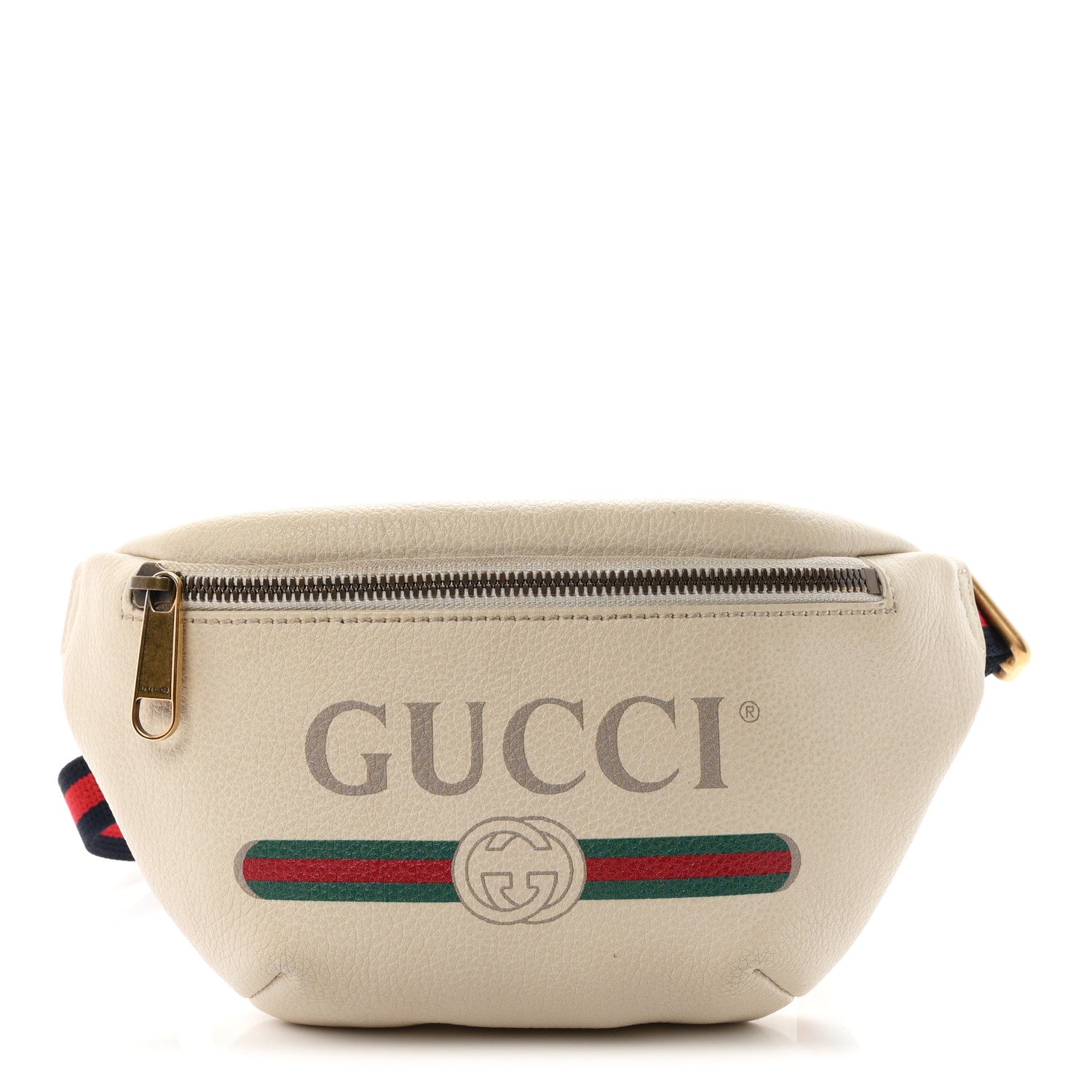 Gucci Grained Calfskin Small Logo Belt Bag White 1 of 10