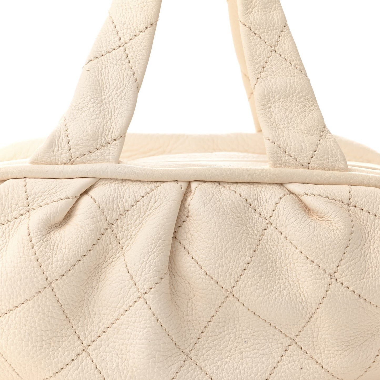 Deerskin Stitched Bowler White0