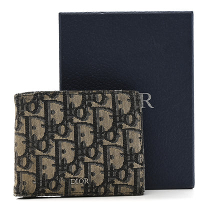 Christian Dior Oblique Bi-Fold Wallet Blue 12 of 12