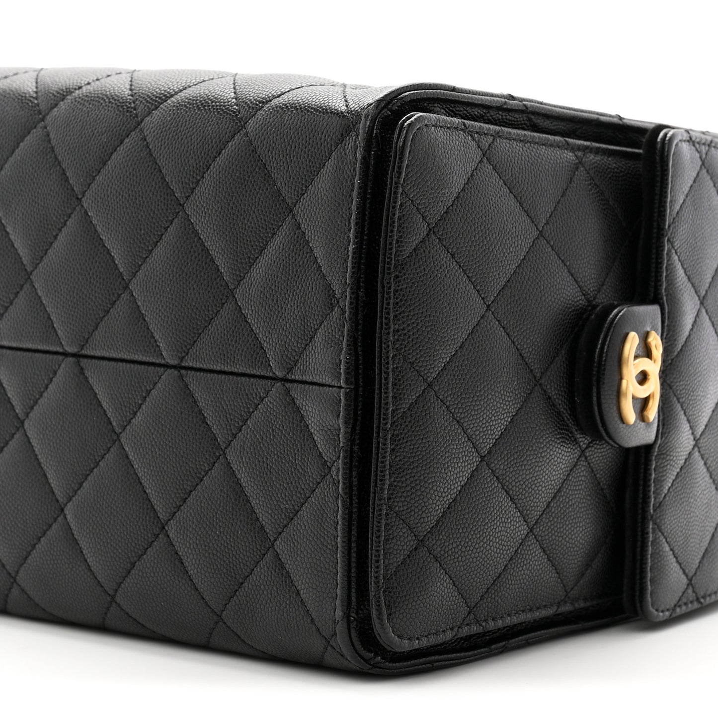 Caviar Quilted Medium Chanel 25 Handbag Black