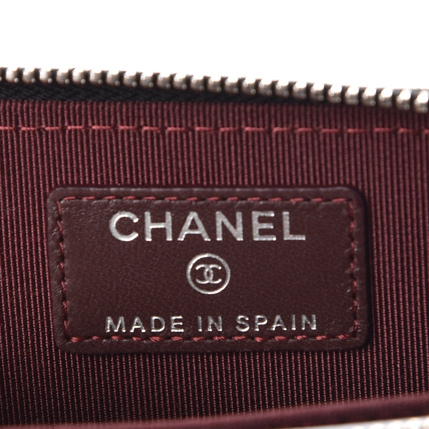 Lambskin Quilted Zip Around Coin Purse Wallet Black