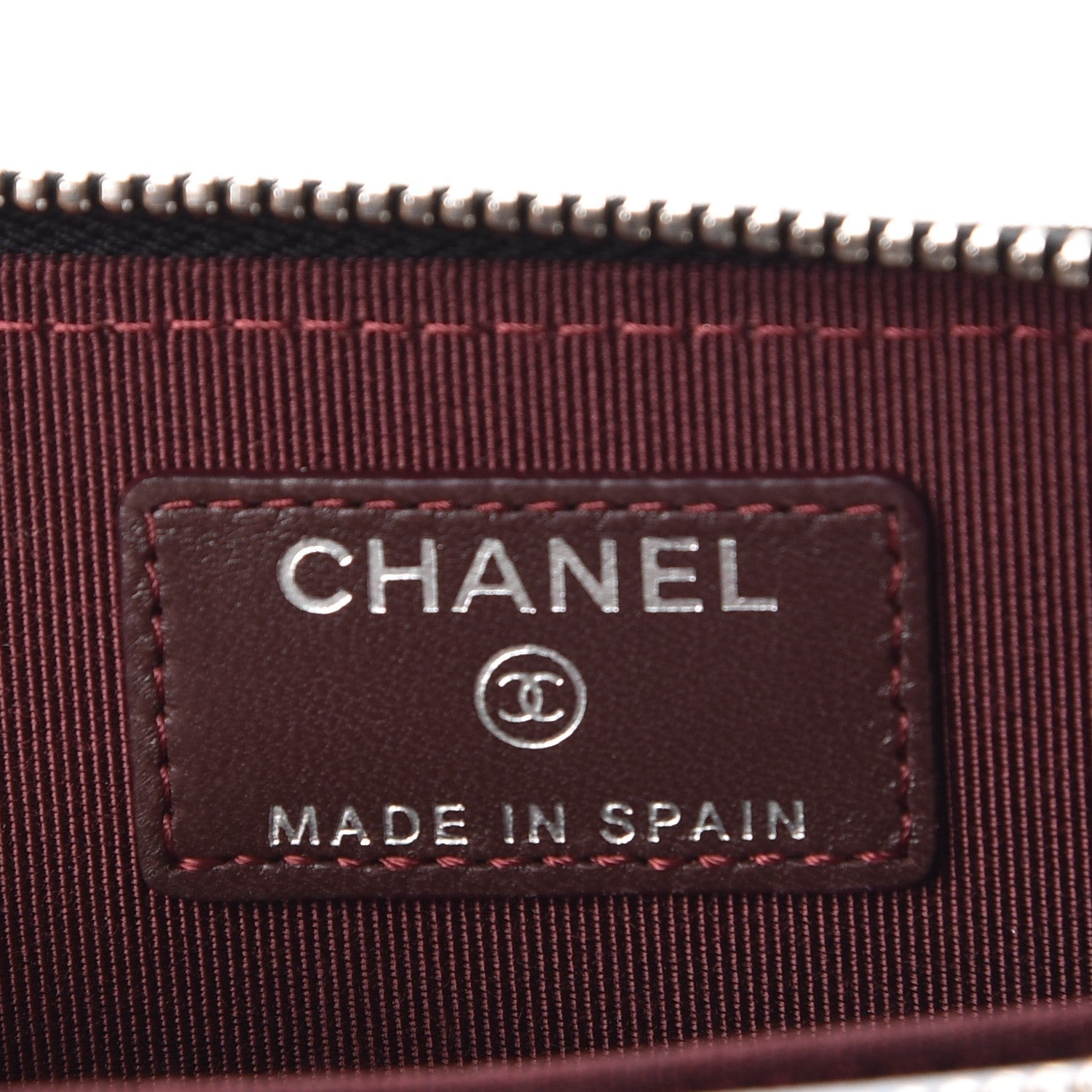 Chanel Lambskin Quilted Zip Around Coin Purse Wallet Black 6 of 8